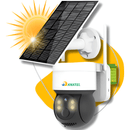 Câmera de Segurança Sem Fio 1080p com Bateria Solar, Visão Noturna, Detecção de Movimento e Dupla Lente