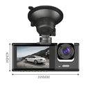 Câmera Automotiva Tripla 1080P HD com Wi-Fi, Gravação de Som e Amplo Ângulo de Visão