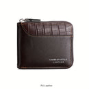 Carteira Masculina Grande com Zíper e Porta-Moedas – Design Moderno e Multiuso para Estudantes