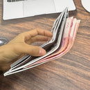 Carteira Masculina Vintage em Couro Sintético – Estampa de Dólar, Grande Capacidade, Multi-Bolsos e Zíper