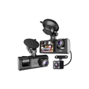 Câmera Automotiva Tripla 1080P HD com Wi-Fi, Gravação de Som e Amplo Ângulo de Visão