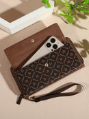 Carteira Feminina de Luxo – Modelo Longo Color-Block com Forro em Nylon e Compartimentos Inteligentes