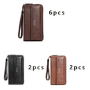 Carteira Longa Masculina com Zíper Duplo e Fecho Buckle – Organizador Profissional para Cartões e Dinheiro