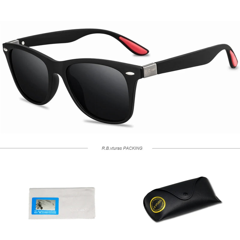 Óculos polarizados clássicos para homens e mulheres, óculos de sol quadrados, viagens, pesca, ciclismo, moda