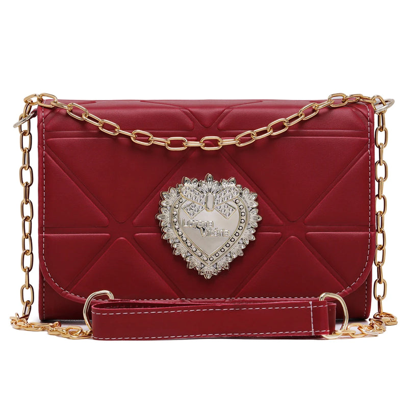Bolsa Ballad Launch Feminina com Corrente Decorativa e Alça Transversal