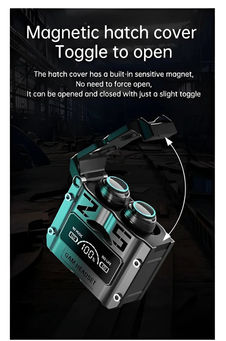 Fone de ouvido sem fio Bluetooth M25 TWS com redução de ruído estéreo e controle por toque para jogos e microfone - Neverdie Store