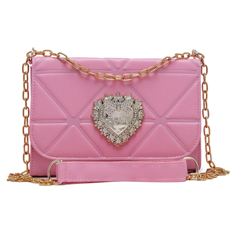 Bolsa Ballad Launch Feminina com Corrente Decorativa e Alça Transversal