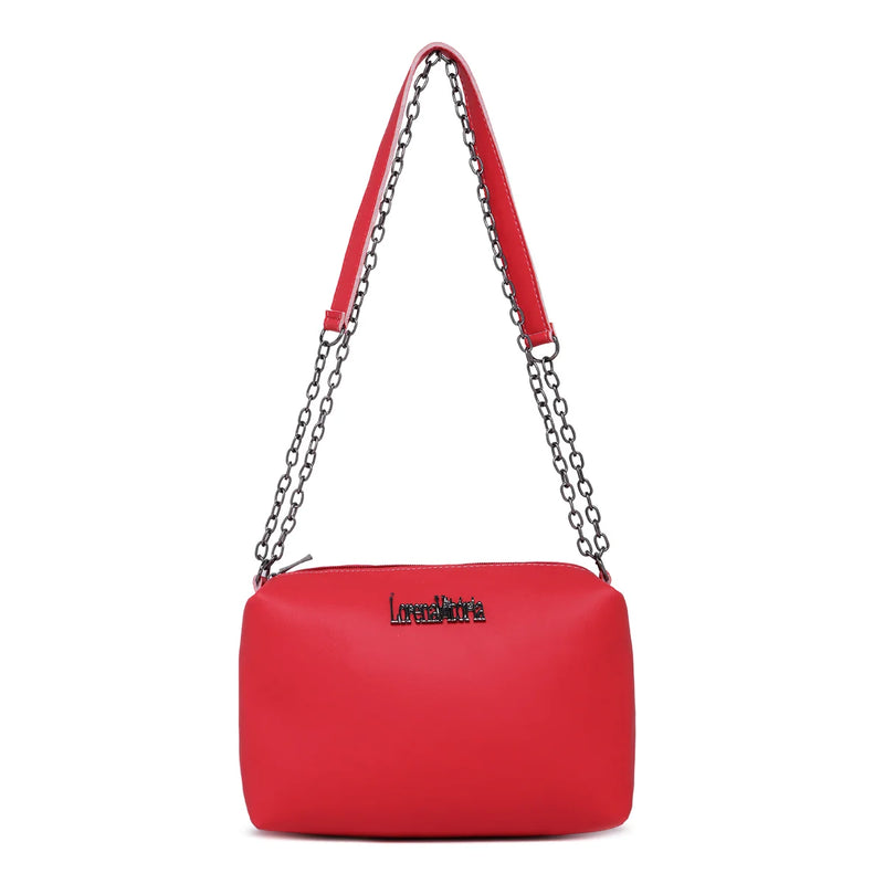 Bolsa Soft Lorena Vitoria Alça Corrente Transversal e de Ombro