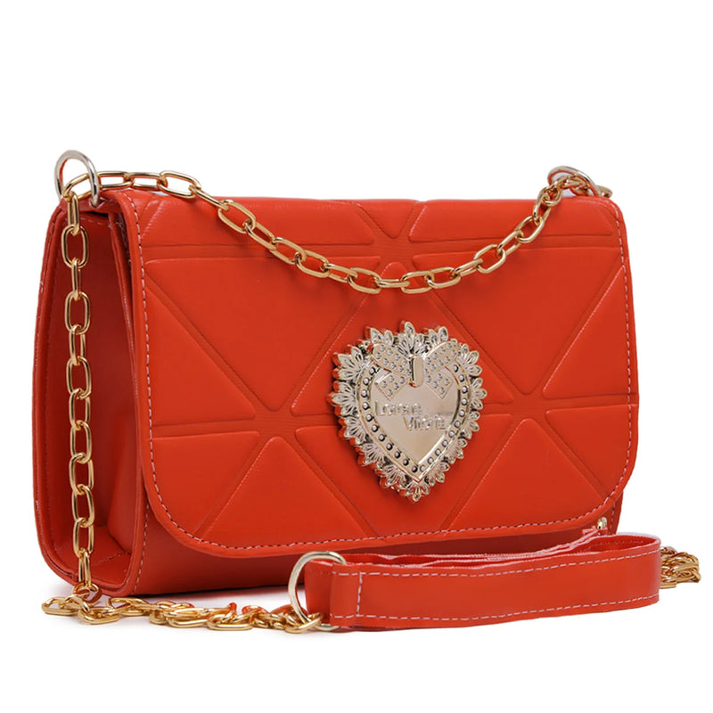Bolsa Ballad Launch Feminina com Corrente Decorativa e Alça Transversal