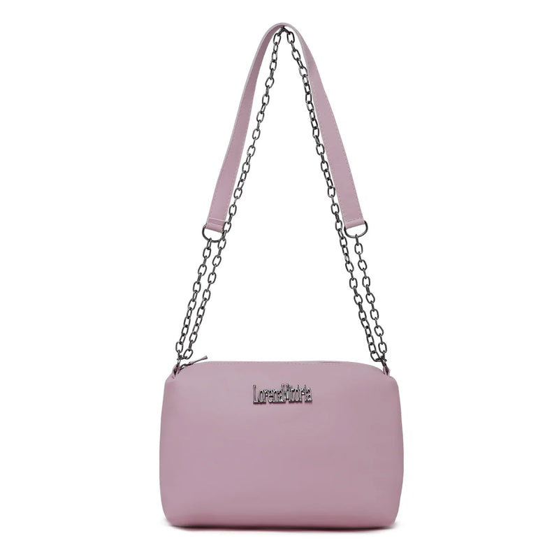 Bolsa Soft Lorena Vitoria Alça Corrente Transversal e de Ombro