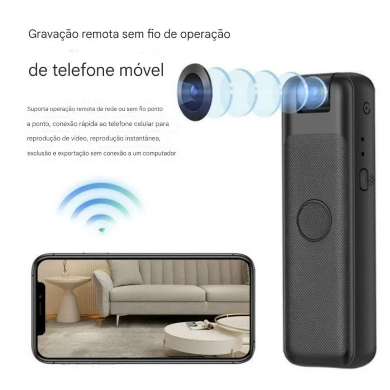 Mini câmera portátil de visão noturna, gravador de vídeo digital infravermelho, câmeras esportivas de ação
