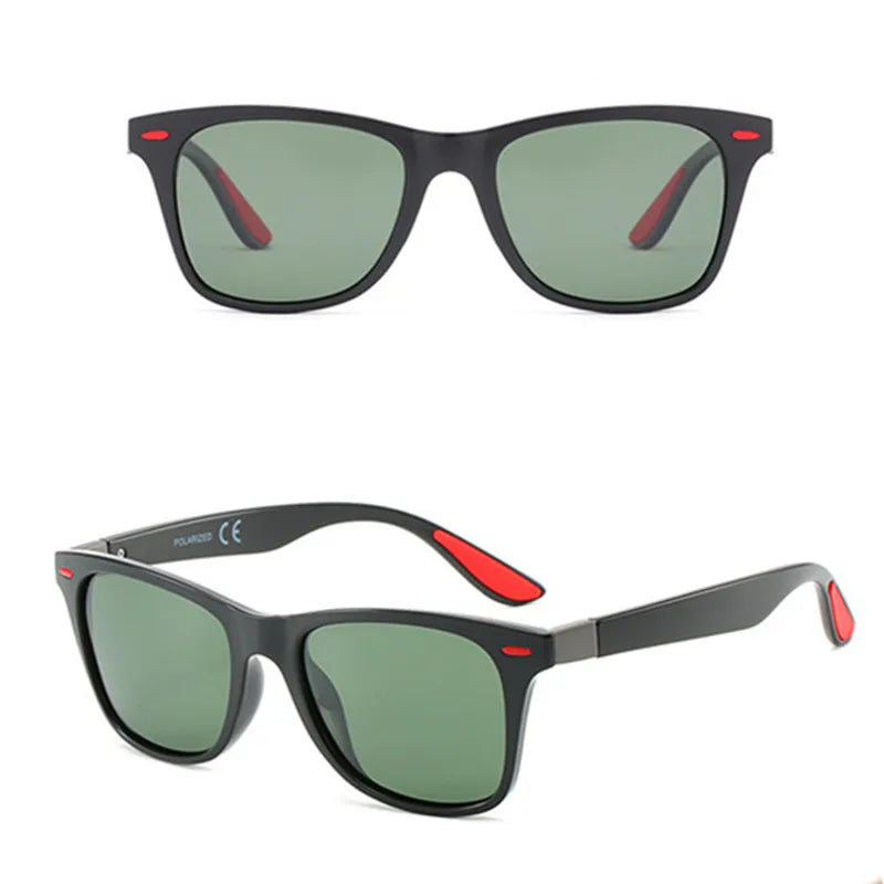 Óculos polarizados clássicos para homens e mulheres, óculos de sol quadrados, viagens, pesca, ciclismo, moda