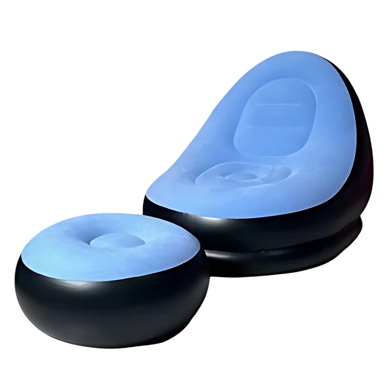 Sofá Poltrona Inflável Impermeavel, Puff Para Descanso Com Almofada de Pé Confortavel e Bomba de Ar Inclusa Ultra Lounge