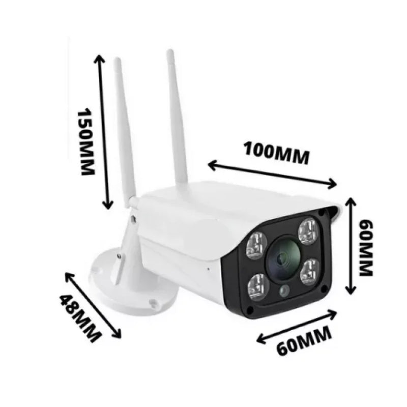 Camera Wireless Wifi Externa 2 Antena 1080p hd Full Dia E Noite