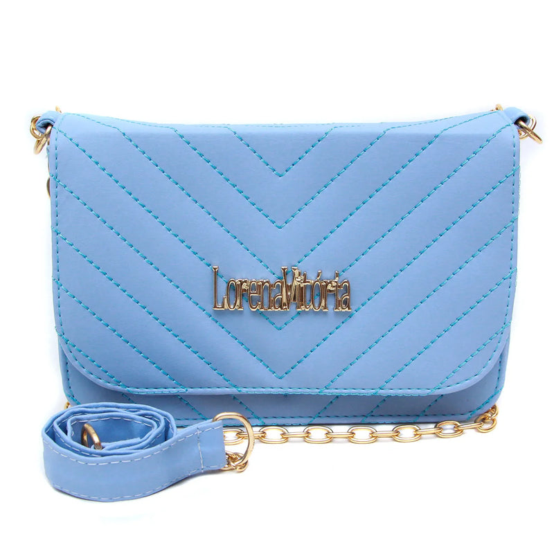 Bolsa Feminina Pequena Bordada Alça Tranversal Com Corrente