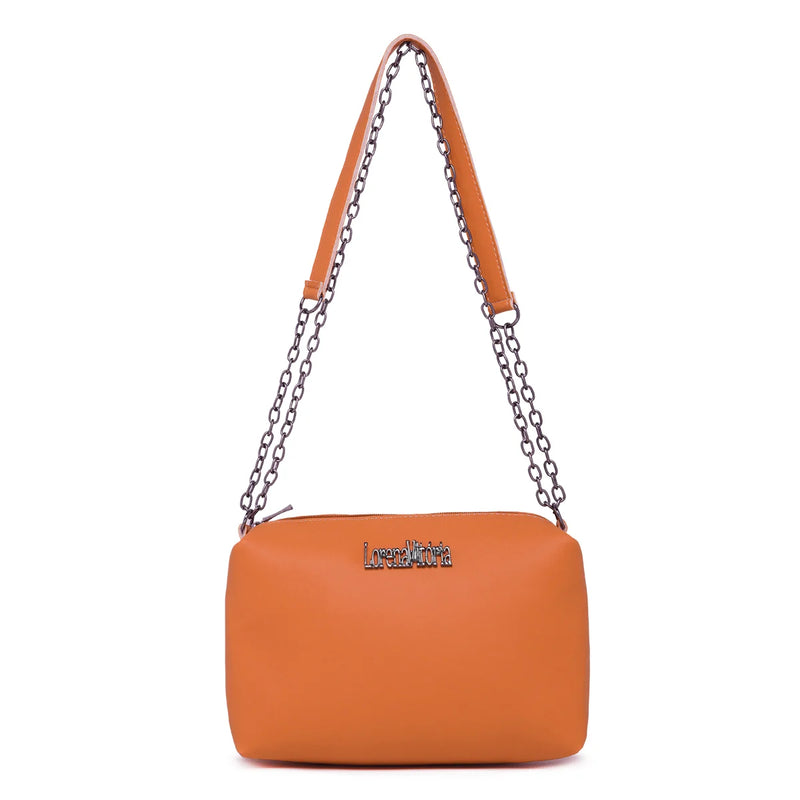 Bolsa Soft Lorena Vitoria Alça Corrente Transversal e de Ombro