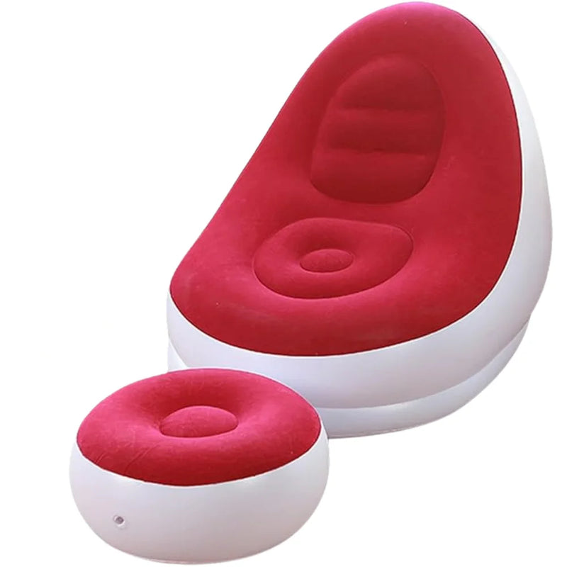 Sofá Poltrona Inflável Impermeavel, Puff Para Descanso Com Almofada de Pé Confortavel e Bomba de Ar Inclusa Ultra Lounge