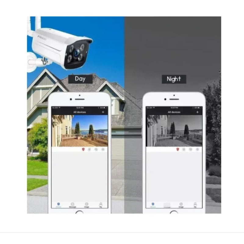 Camera Wireless Wifi Externa 2 Antena 1080p hd Full Dia E Noite