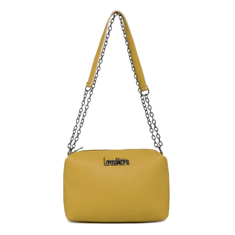 Bolsa Soft Lorena Vitoria Alça Corrente Transversal e de Ombro