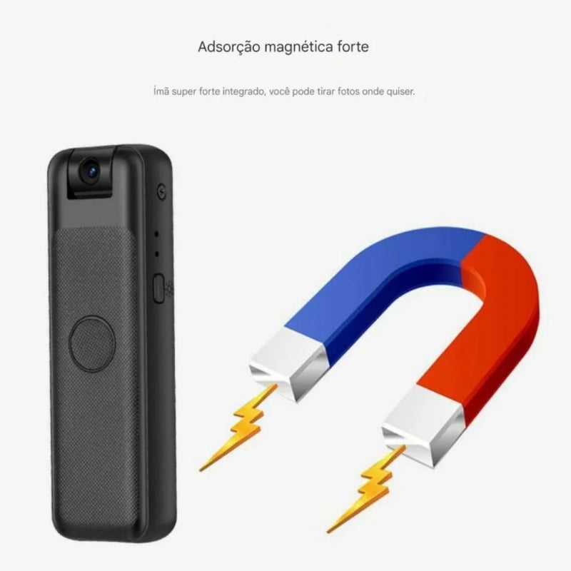 Mini câmera portátil de visão noturna, gravador de vídeo digital infravermelho, câmeras esportivas de ação