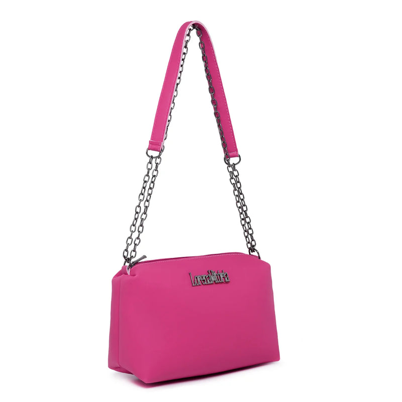 Bolsa Soft Lorena Vitoria Alça Corrente Transversal e de Ombro