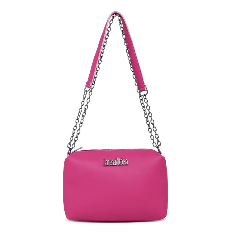 Bolsa Soft Lorena Vitoria Alça Corrente Transversal e de Ombro