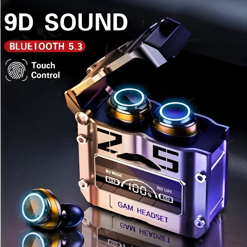 Fone de ouvido sem fio Bluetooth M25 TWS com redução de ruído estéreo e controle por toque para jogos e microfone - Neverdie Store