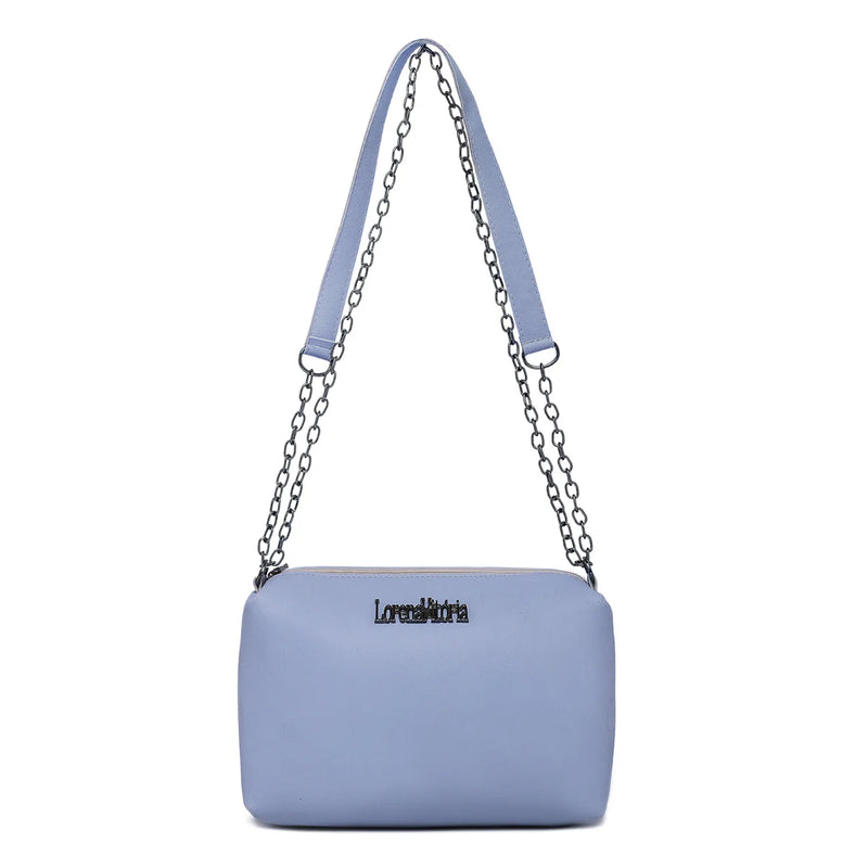 Bolsa Soft Lorena Vitoria Alça Corrente Transversal e de Ombro