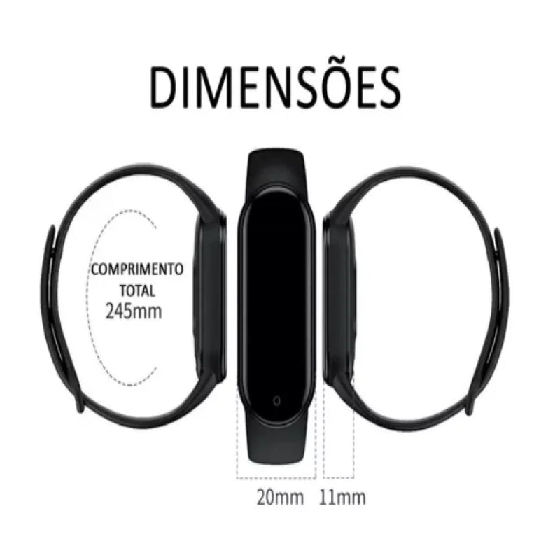 Pulseira Smartband Relógio Inteligente M7 Monitor Saúde
