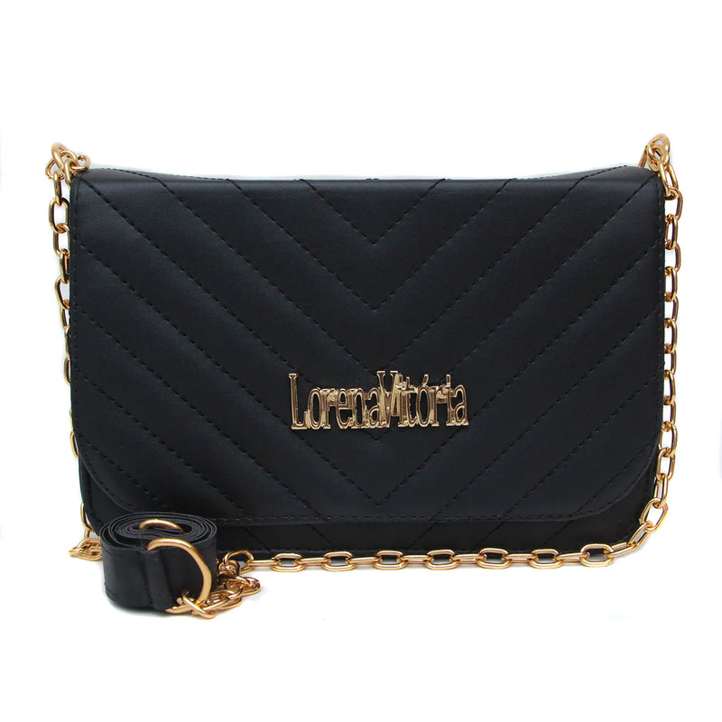 Bolsa Feminina Pequena Bordada Alça Tranversal Com Corrente