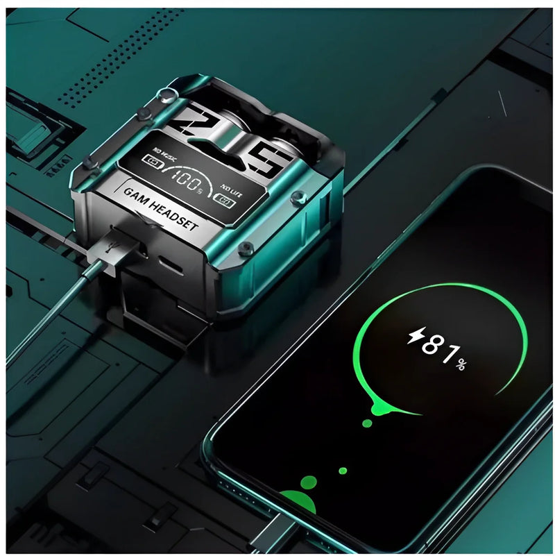 Fone de ouvido sem fio Bluetooth M25 TWS com redução de ruído estéreo e controle por toque para jogos e microfone - Neverdie Store