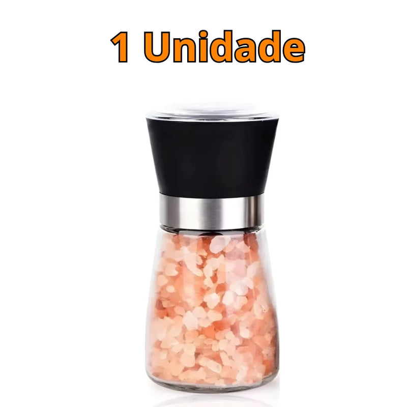 Moedor Temperos, Sal, Pimenta e Especiarias Triturador de Vidro e Inox