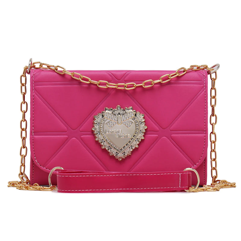 Bolsa Ballad Launch Feminina com Corrente Decorativa e Alça Transversal