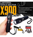 Lanterna Profissional X900 Recarregável com Função de Amplificação de Sinal — Alto Alcance e Iluminação Potente