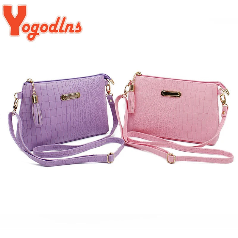 Bolsa Feminina Transversal com Estampa de Crocodilo – Couro Sintético de Luxo, Modelo Carteiro da Moda