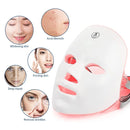 Máscara de Beleza Facial LED 7 Cores Sem Fio – Tratamento de Fototerapia para Rosto e Pescoço
