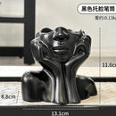 Face-Shaped Pencil Holder Human Body Art Stationery Desktop Organizer Home Room Decoration Ornaments