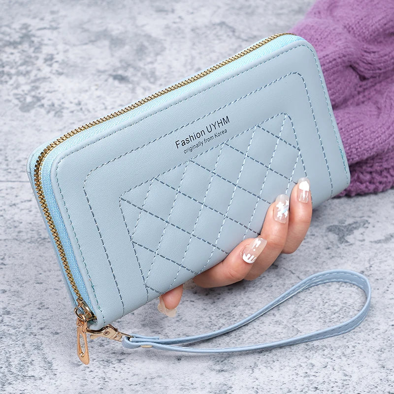 Bolsa Feminina Joker com Zíper – Clutch Bordada, Espaçosa e Macia para Celular e Acessórios