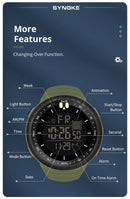 Relógio Digital Militar Synoke Masculino – Estilo Retrô, Esportivo, Multifuncional e à Prova d’Água