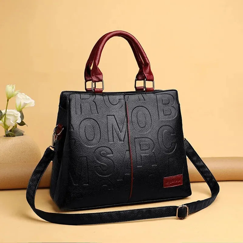 Bolsa Casual de Ombro em Couro PU, Transversal para Mulheres, Design de Luxo e Grande Capacidade para Viagem