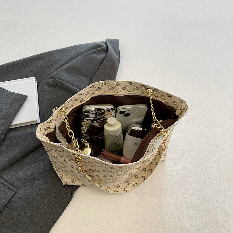 Bolsa Feminina Grande Outono/Inverno 2025 – Modelo Retrô com Alça de Ombro