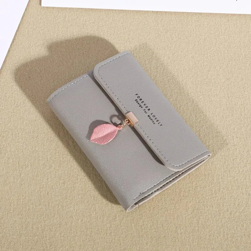 Carteira Trifold Feminina com Design Minimalista – Clutch Casual com Porta-Cartões e Porta-Moedas