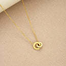 Conjunto de Joias Femininas 4 Peças em Aço Inoxidável Dourado – Colar, Pulseira e Brincos com Cristais e Números Romanos