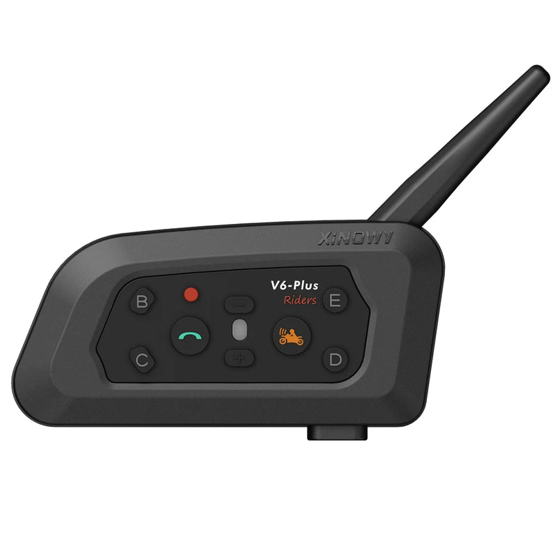 Headset Bluetooth V6 Plus para Capacete de Moto – Comunicador Intercom 1200M à Prova d’Água para 6 Cavaleiros