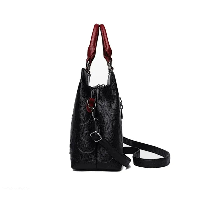 Bolsa Feminina de Ombro e Transversal – Couro PU, Estilo Luxo, Grande Capacidade, Ideal para Viagem e Uso Diário