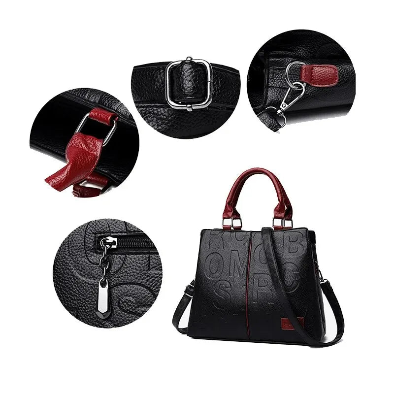 Bolsa Casual de Ombro em Couro PU, Transversal para Mulheres, Design de Luxo e Grande Capacidade para Viagem