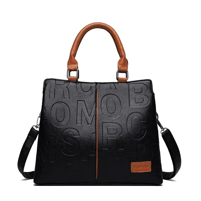 Bolsa Casual de Ombro em Couro PU, Transversal para Mulheres, Design de Luxo e Grande Capacidade para Viagem