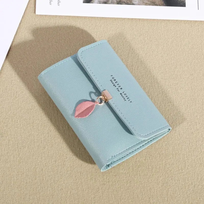Carteira Trifold Feminina com Design Minimalista – Clutch Casual com Porta-Cartões e Porta-Moedas
