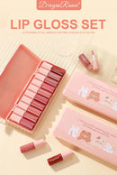 Kit Brilho Labial 10 Peças – Efeito Vidro, Acabamento Perolado e Longa Duração