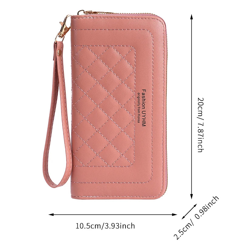 Bolsa Feminina Joker com Zíper – Clutch Bordada, Espaçosa e Macia para Celular e Acessórios